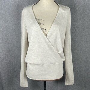 Ann Taylor Wool Blend Wrap Sweater EUC 299